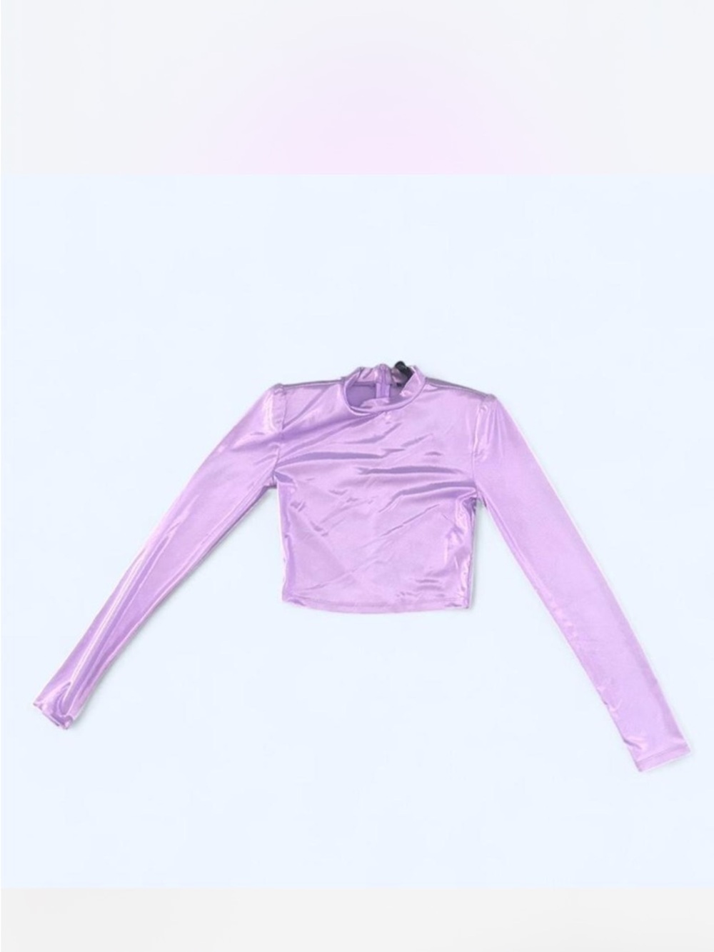Forever 21 Lavender Metallic Long Sleeve Top
